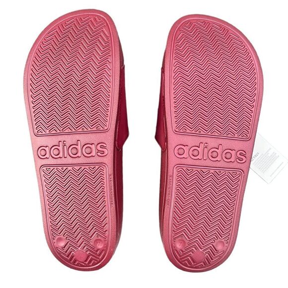 adidas ADILETTE SHOWER SLIDES Red/Sandy Beige Sandal - Picture 11 of 15